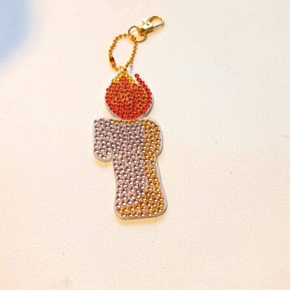 Blingy Spooky Candle Keychain